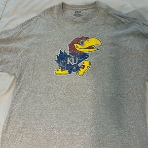 Men’s Big and Tall 3XL Kansas Jayhawks Tshirt in gray